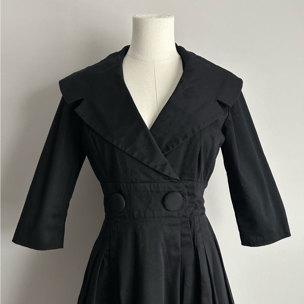 Trashy Diva by Candice Gwinn Black Vintage Fit & Flare Dress Womens 4 - Picture 2 of 7